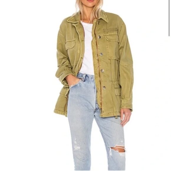 Free People Jackets & Blazers - Free People - Oversized Military Jacket Army Green - Size L